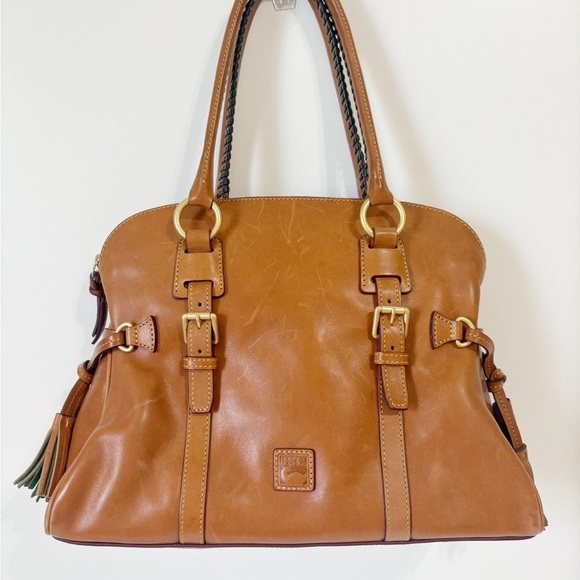 Dooney & Bourke Handbags - Dooney & Bourke Flourentine Tan Leather Shoulder Bag